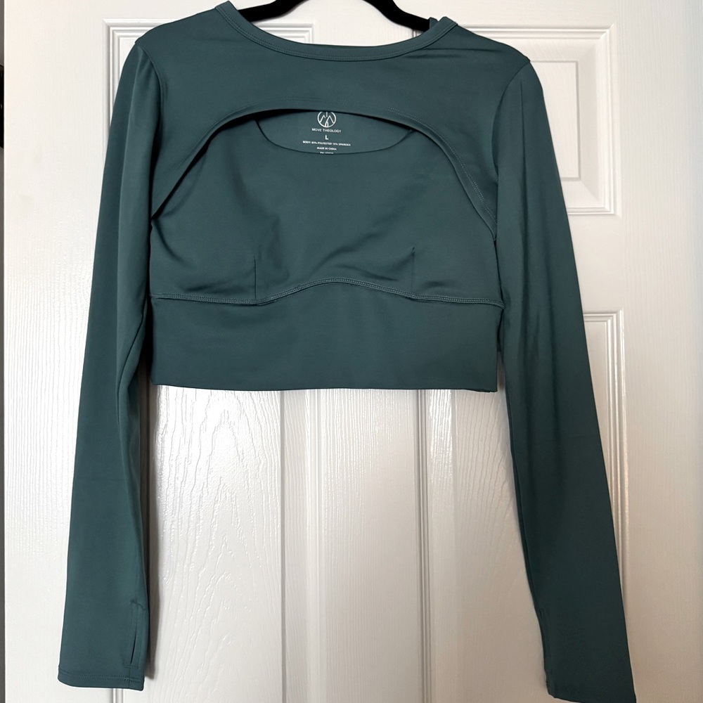 Teal Two Piece Activewear Top | Move Theology | Large